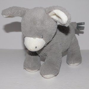 Carters 8" Plush Gray White Donkey Stuffed Baby Lovey